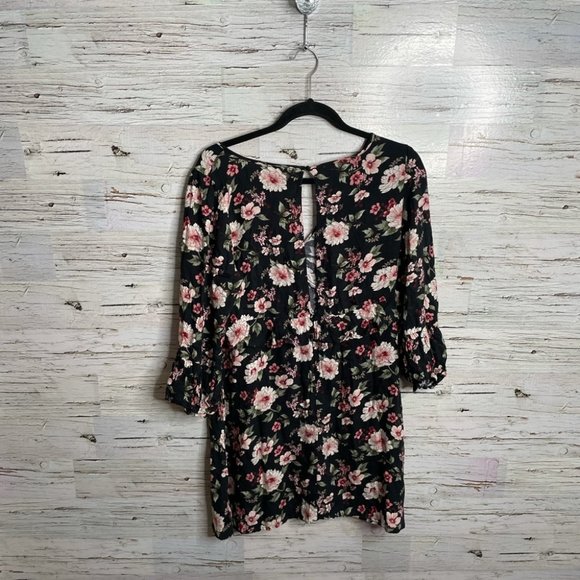 American eagle floral dress black pink medium - Picture 8 of 11